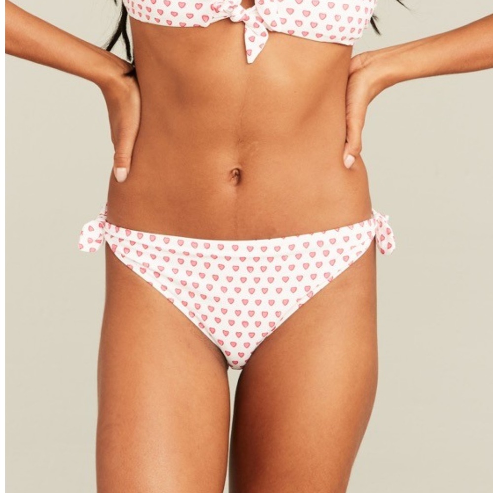 NWT Roller Rabbit Bikini Bottoms Pink Hearts